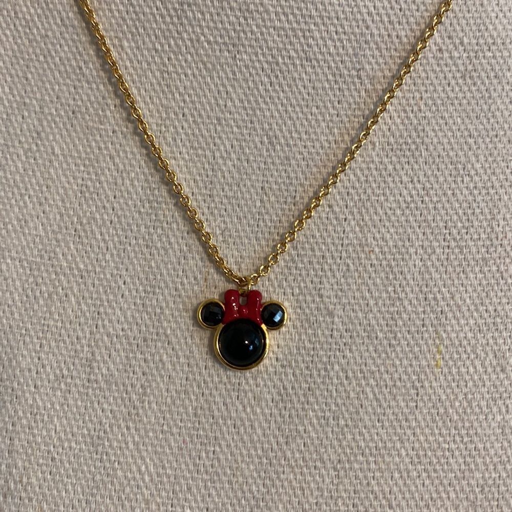 Kate Spade Gold Minnie Mouse Necklace ✨
